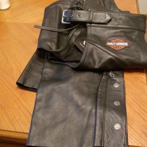 Harley Davidson Black Leather Chaps